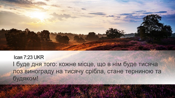 Ісая 7:23 UKR Bible Verse Image