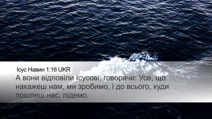 Ісус Навин 1:16 UKR Bible Verse Image