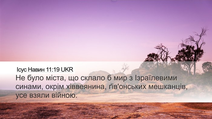 Ісус Навин 11:19 UKR Bible Verse Image