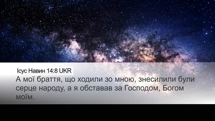 Ісус Навин 14:8 UKR Desktop Wallpaper - А мої браття, що ходили зо - Desktop Bible Verse Wallpaper