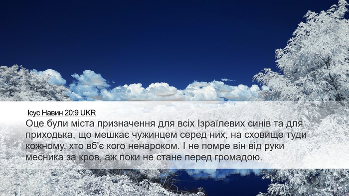 Ісус Навин 20:9 UKR Desktop Wallpaper - Оце були міста призначення - Desktop Bible Verse Wallpaper