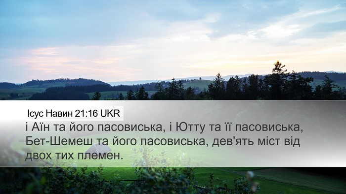 Ісус Навин 21:16 UKR Bible Verse Image