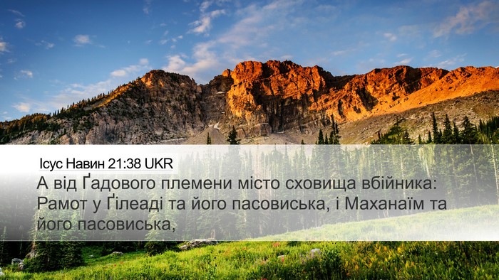 Ісус Навин 21:38 UKR Bible Verse Image