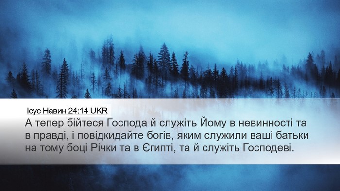 Ісус Навин 24:14 UKR Bible Verse Image