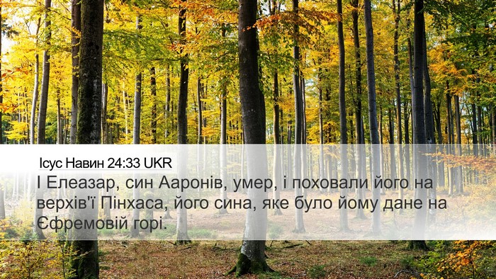 Ісус Навин 24:33 UKR Desktop Wallpaper - І Елеазар, син Ааронів, - Desktop Bible Verse Wallpaper