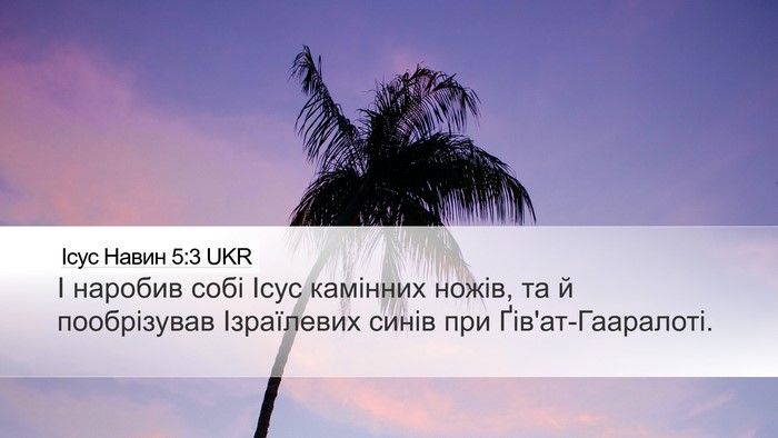 Ісус Навин 5:3 UKR Bible Verse Image