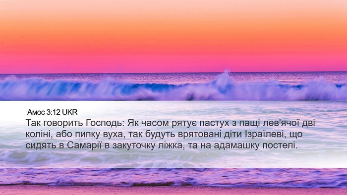 Амос 3:12 UKR Bible Verse Image