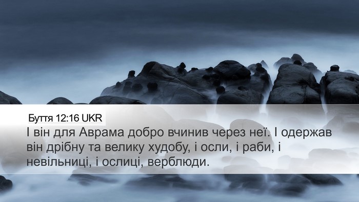 Буття 12:16 UKR Bible Verse Image
