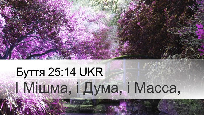 Буття 25:14 UKR Bible Verse Image