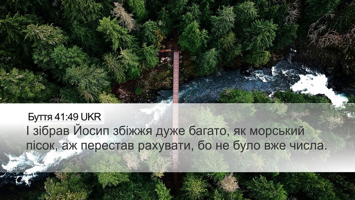 Буття 41:49 UKR Bible Verse Image
