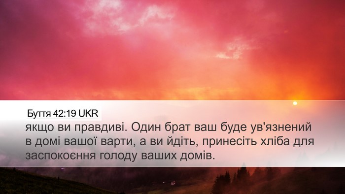 Буття 42:19 UKR Bible Verse Image