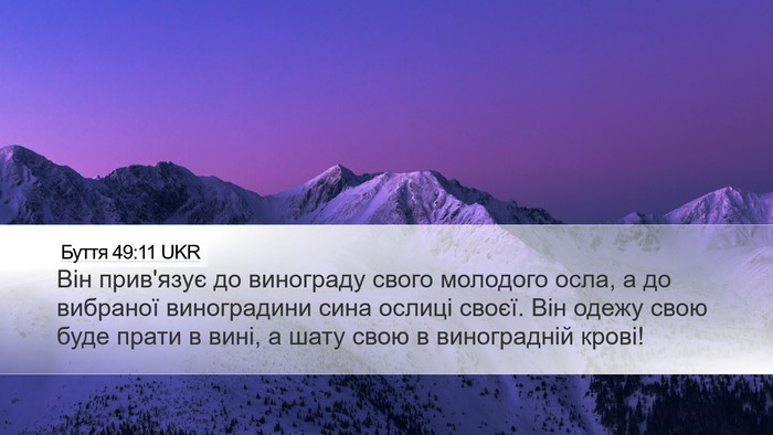 Буття 49:11 UKR Bible Verse Image