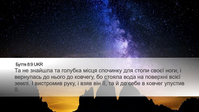 Буття 8:9 UKR Bible Verse Image
