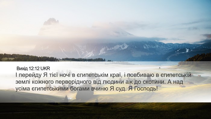 Вихід 12:12 UKR Bible Verse Image