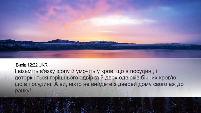 Вихід 12:22 UKR Bible Verse Image