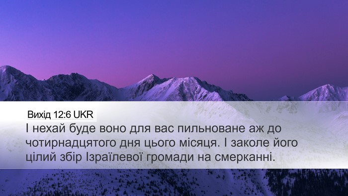 Вихід 12:6 UKR Bible Verse Image