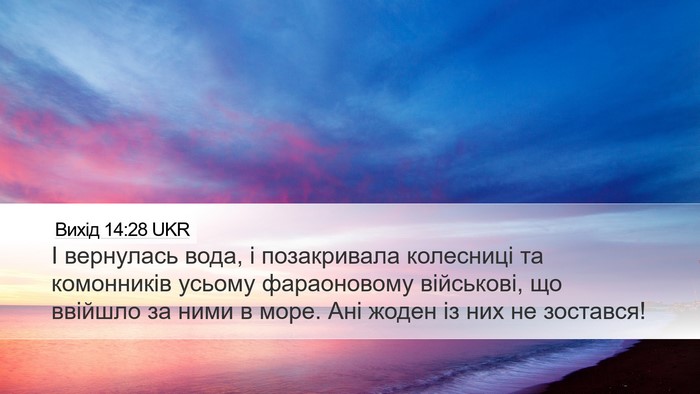 Вихід 14:28 UKR Bible Verse Image