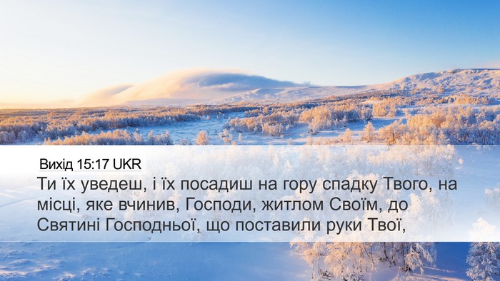 Вихід 15:17 UKR Bible Verse Image