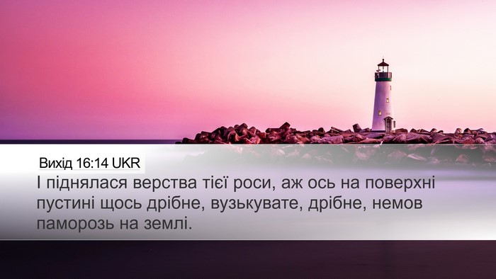 Вихід 16:14 UKR Bible Verse Image