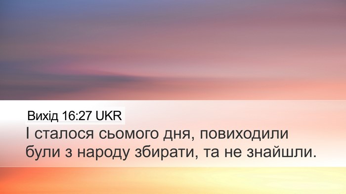 Вихід 16:27 UKR Bible Verse Image