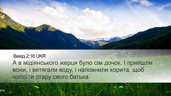 Вихід 2:16 UKR Bible Verse Image