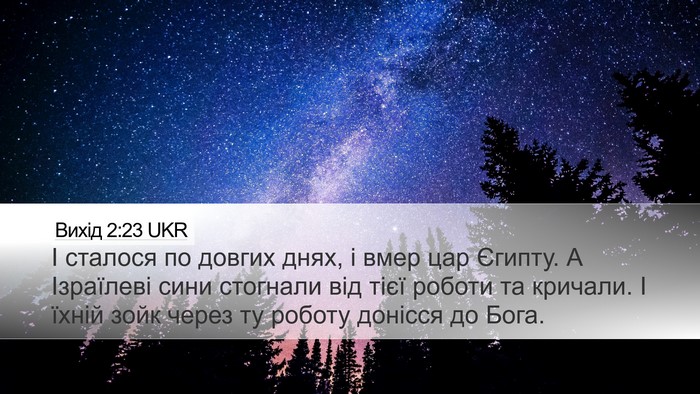 Вихід 2:23 UKR Bible Verse Image