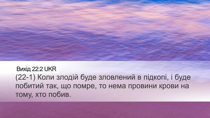 Вихід 22:2 UKR Bible Verse Image