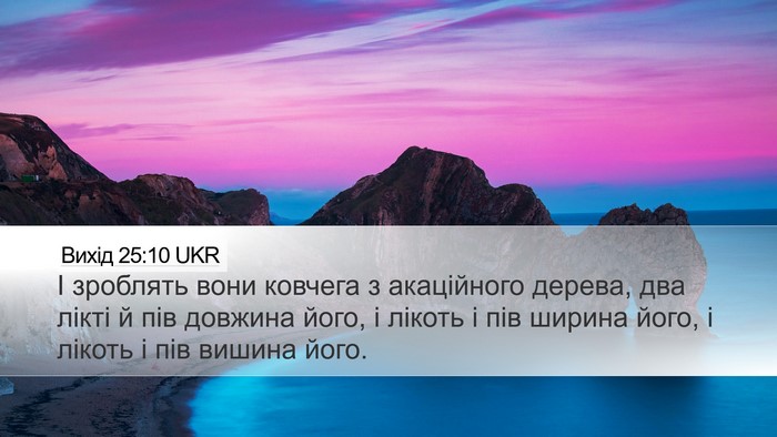 Вихід 25:10 UKR Bible Verse Image