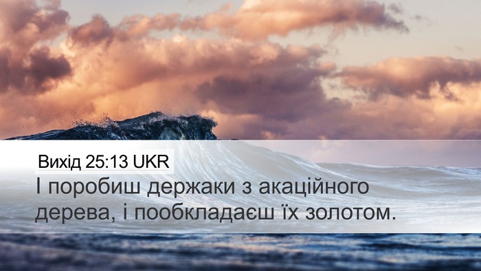 Вихід 25:13 UKR Bible Verse Image