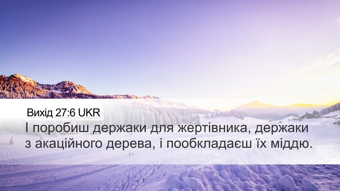 Вихід 27:6 UKR Desktop Wallpaper - І поробиш держаки для - Desktop Bible Verse Wallpaper