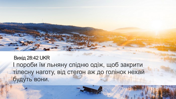 Вихід 28:42 UKR Desktop Wallpaper - І пороби їм льняну спідню - Desktop Bible Verse Wallpaper