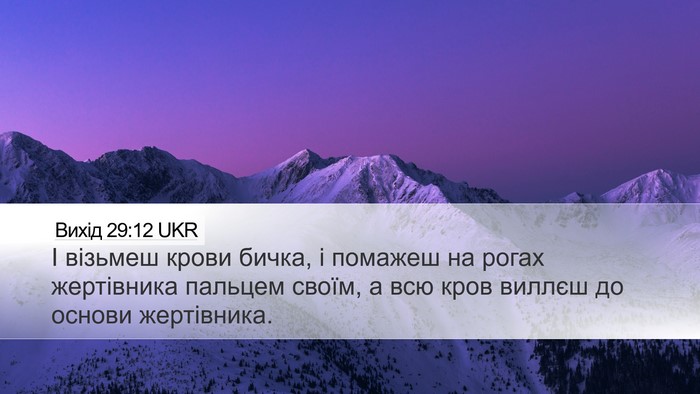 Вихід 29:12 UKR Bible Verse Image