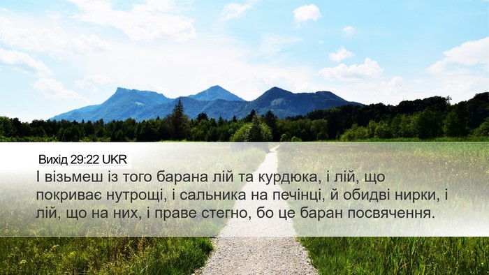 Вихід 29:22 UKR Bible Verse Image