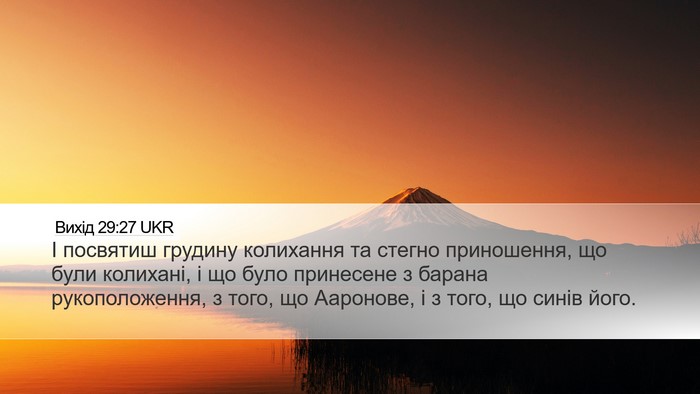Вихід 29:27 UKR Bible Verse Image