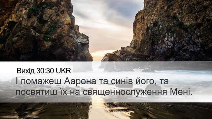 Вихід 30:30 UKR Bible Verse Image