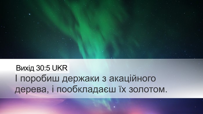 Вихід 30:5 UKR Bible Verse Image