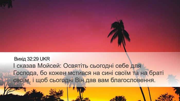 Вихід 32:29 UKR Bible Verse Image