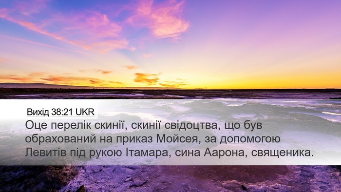 Вихід 38:21 UKR Bible Verse Image