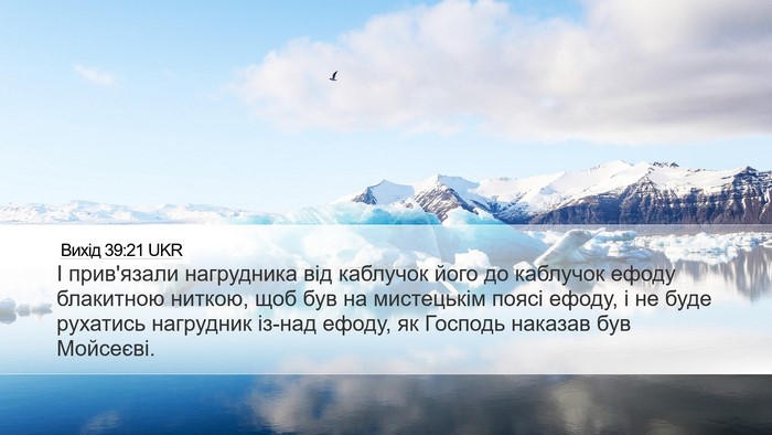 Вихід 39:21 UKR Desktop Wallpaper - І прив'язали нагрудника - Desktop Bible Verse Wallpaper