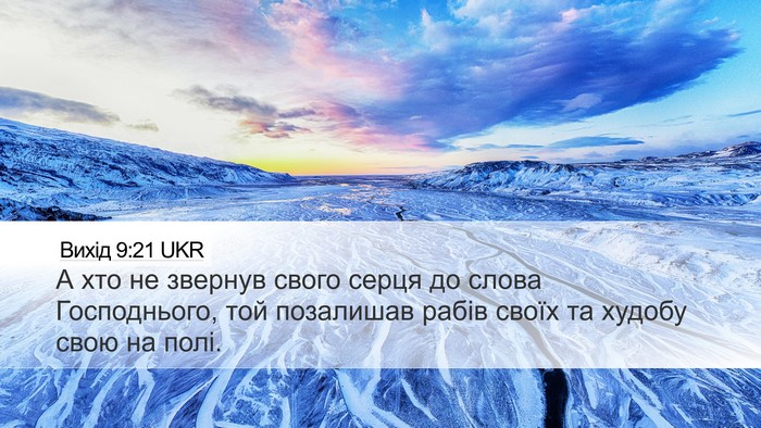 Вихід 9:21 UKR Bible Verse Image