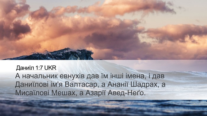 Даниїл 1:7 UKR Bible Verse Image