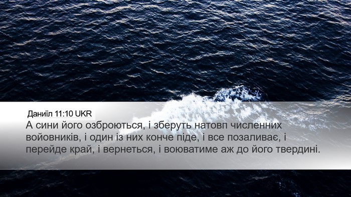 Даниїл 11:10 UKR Bible Verse Image