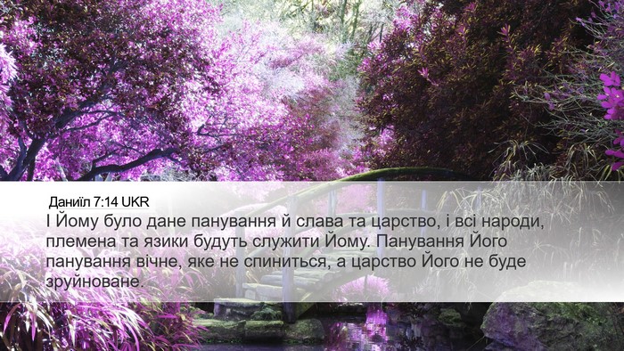 Даниїл 7:14 UKR Bible Verse Image
