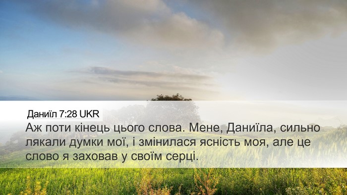 Даниїл 7:28 UKR Bible Verse Image