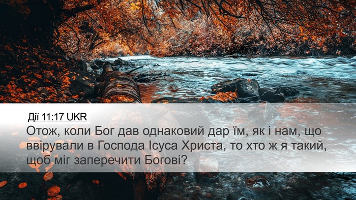 Дії 11:17 UKR Bible Verse Image