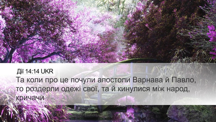 Дії 14:14 UKR Bible Verse Image