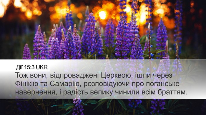 Дії 15:3 UKR Bible Verse Image