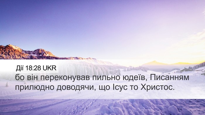 Дії 18:28 UKR Desktop Wallpaper - бо він переконував пильно - Desktop Bible Verse Wallpaper