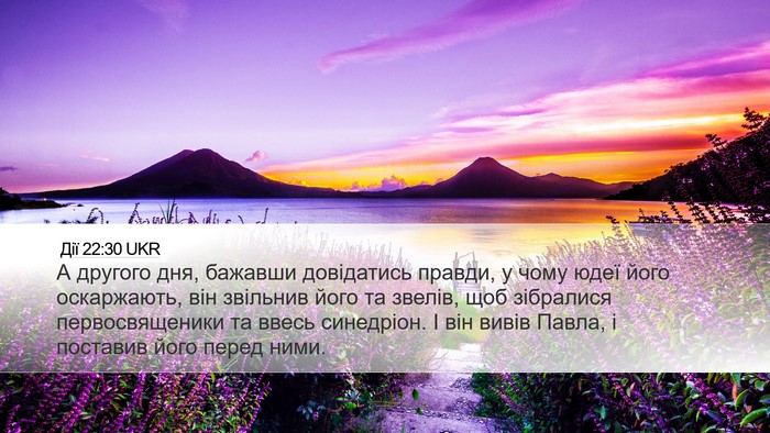 Дії 22:30 UKR Bible Verse Image