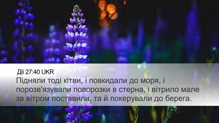 Дії 27:40 UKR Bible Verse Image